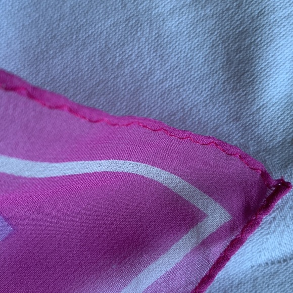 Vintage Silk Chiffon Floral Scarf - Picture 4 of 5